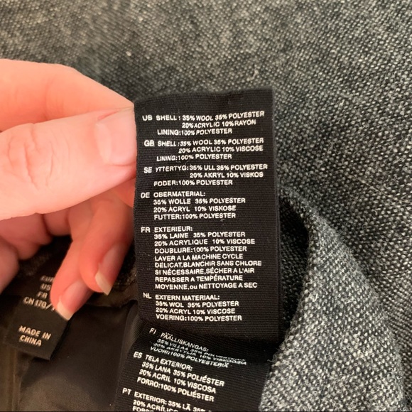 H&M gray wool-blend A-line skirt—women’s 10 - Picture 5 of 7